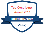 Logo Recognizing Brooks & Crowley LLP's affiliation with AVVO Top Contributor